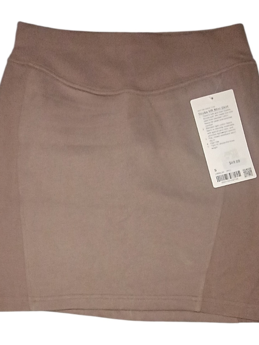 Lululemon Women's High waisted Stretch Mini Skirt -NWT, Taupe